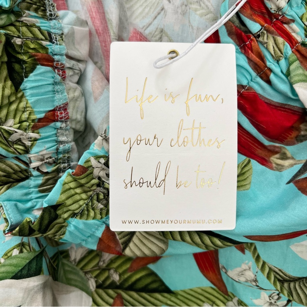 Show Me Your Mumu Angel Mini Spicy Peppers Cotton Blend Dress Sz M Tropical NWT - Picture 8 of 14